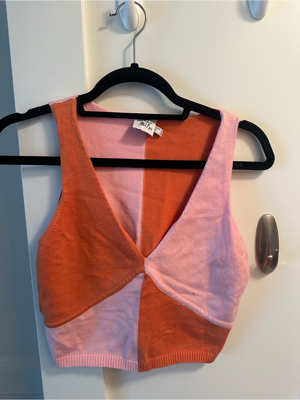 Princess Polly Pink & Orange Colorblock Knit Tank